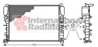 VAN WEZEL 30002341 -  Радиатор, охлаждение двигателя
